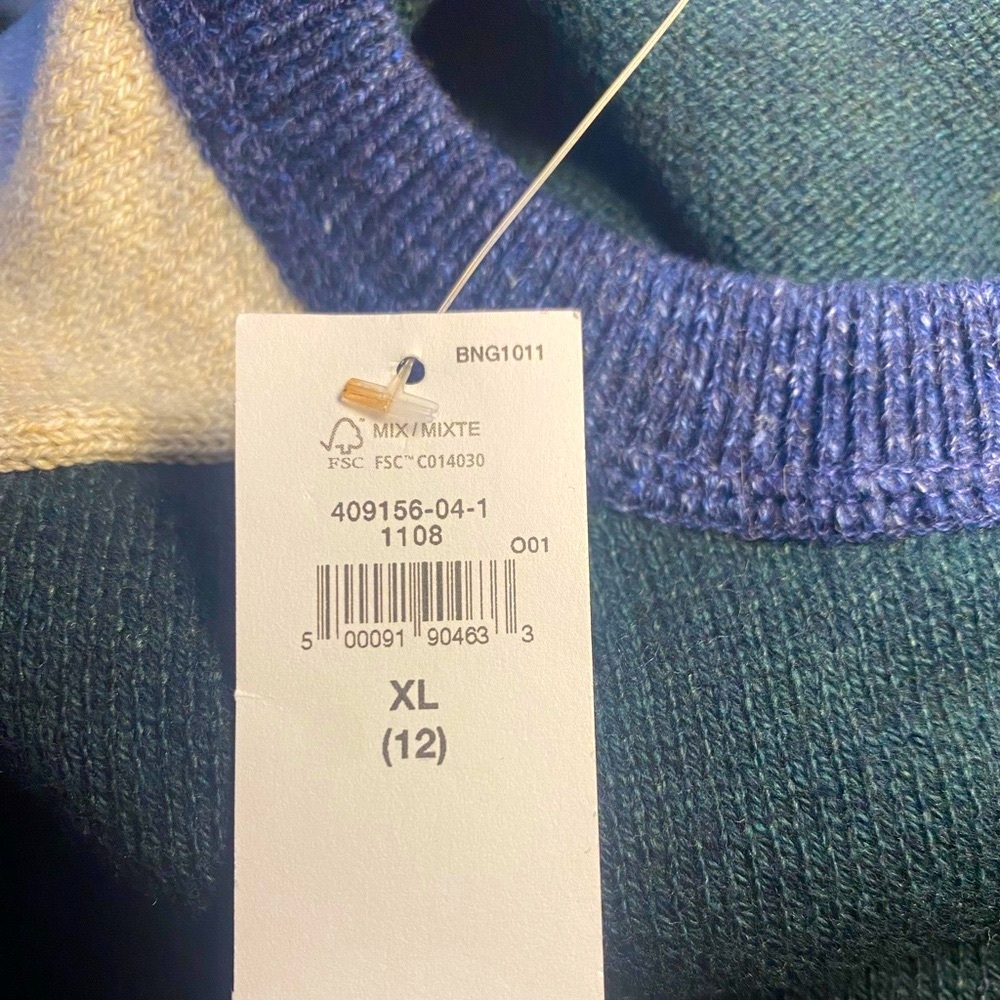 NWT Gap Boys Colorblock Sweater Casual Winter Warm Classic Preppy - Picture 6 of 6